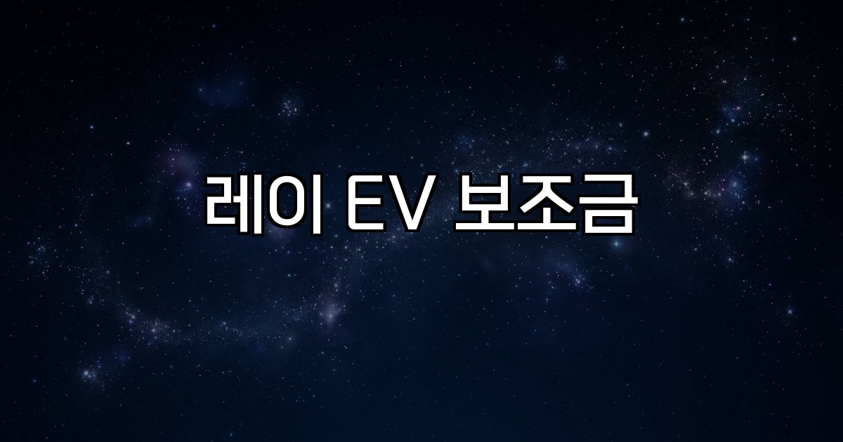 레이 EV 보조금 국고보조금 지자체 지원금 가격 경쟁력