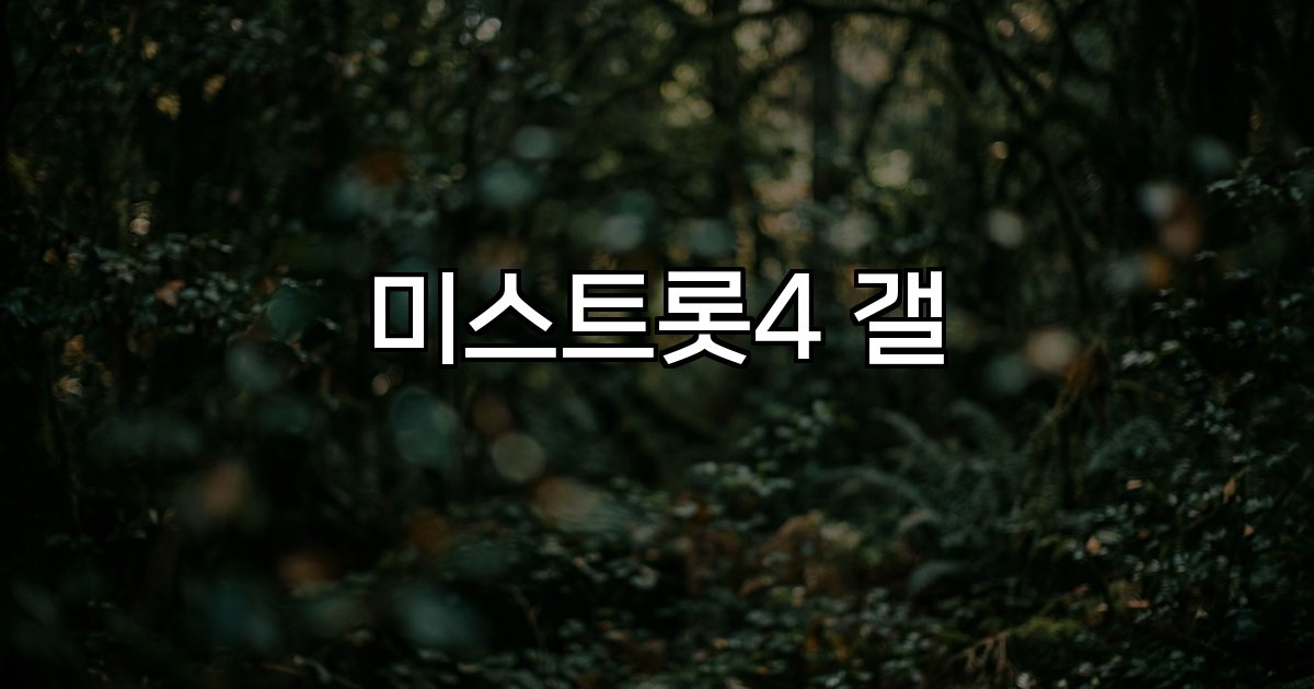미스트롯4 갤 허찬미 이소나 홍성윤 윤태화 길려원 팬커뮤니티