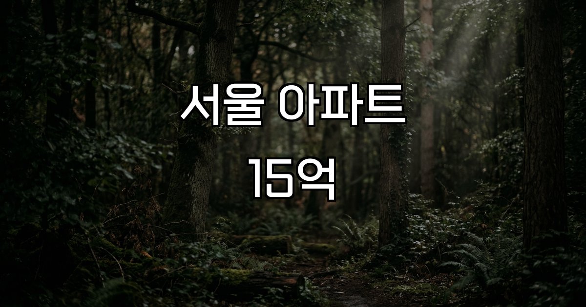 서울 아파트 15억 수요 지역 규제 대출