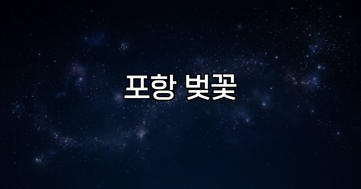 포항 벚꽃  영일대 호수공원 벚꽃명소 축제 문화 행사